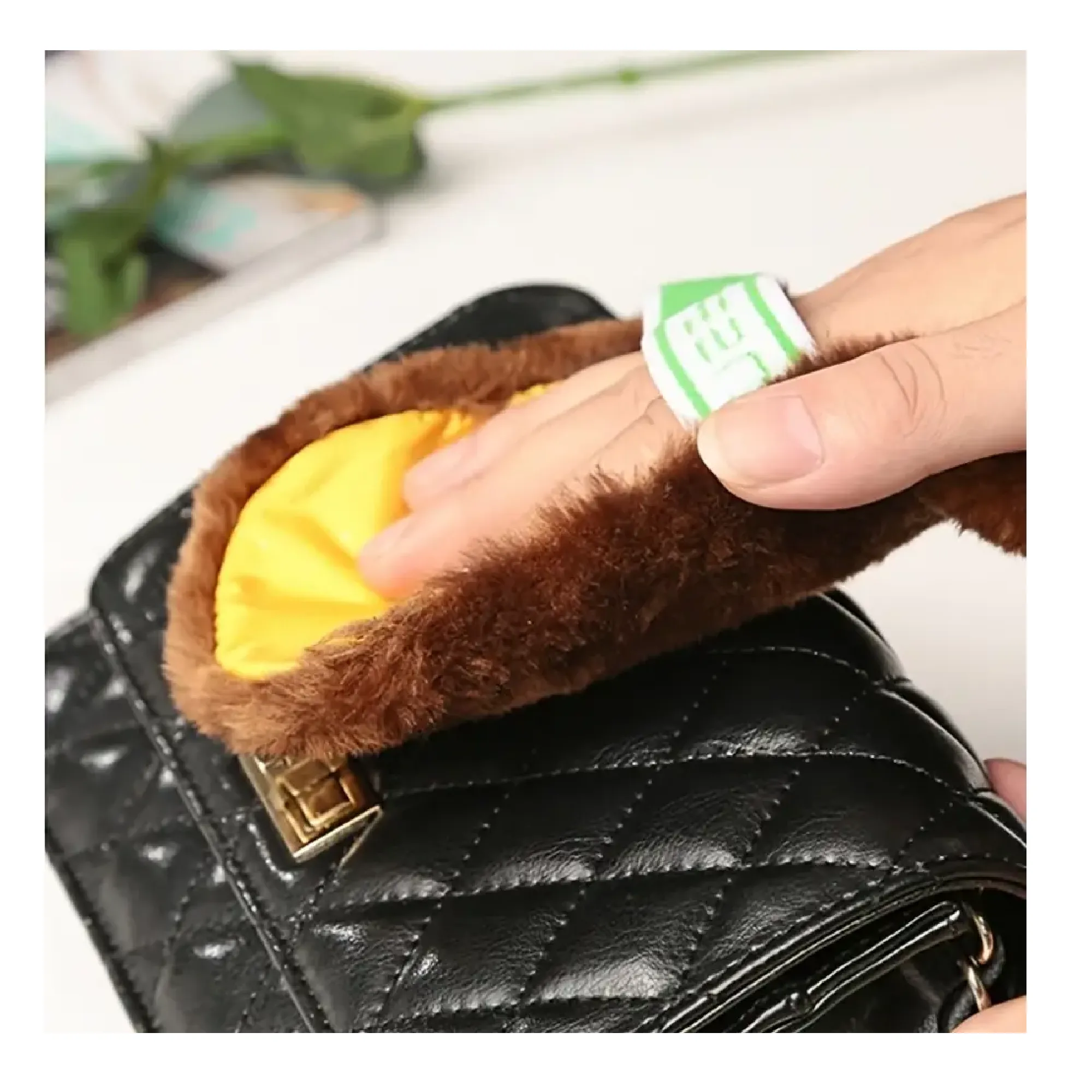 2pcs Imitation Wool Shoe Shine Gloves Polished Gloves Cloth Cover For Shoe Shine Shoes Leather Coat Leather Bag Leather Shoe Shine Gloves