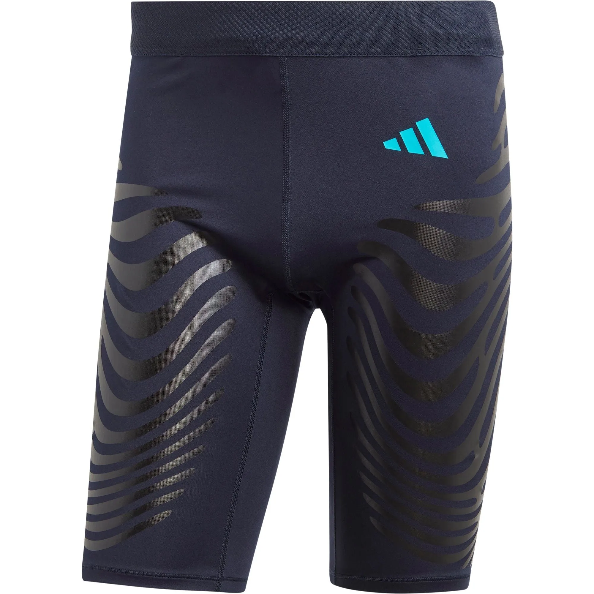 adidas Adizero Control Mens Short Running Tights - Navy