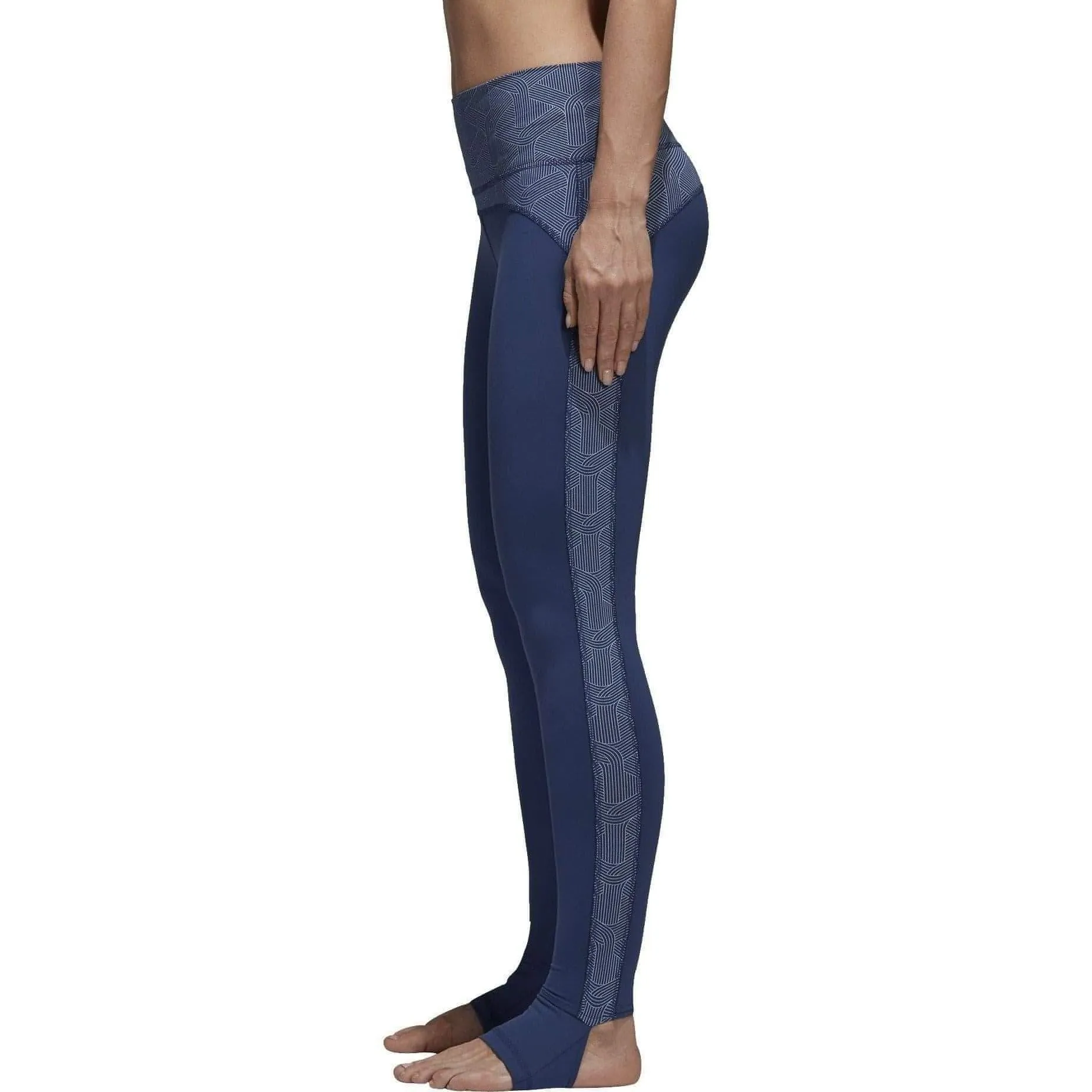 adidas Believe This High Rise Womens Long Yoga Tights - Blue