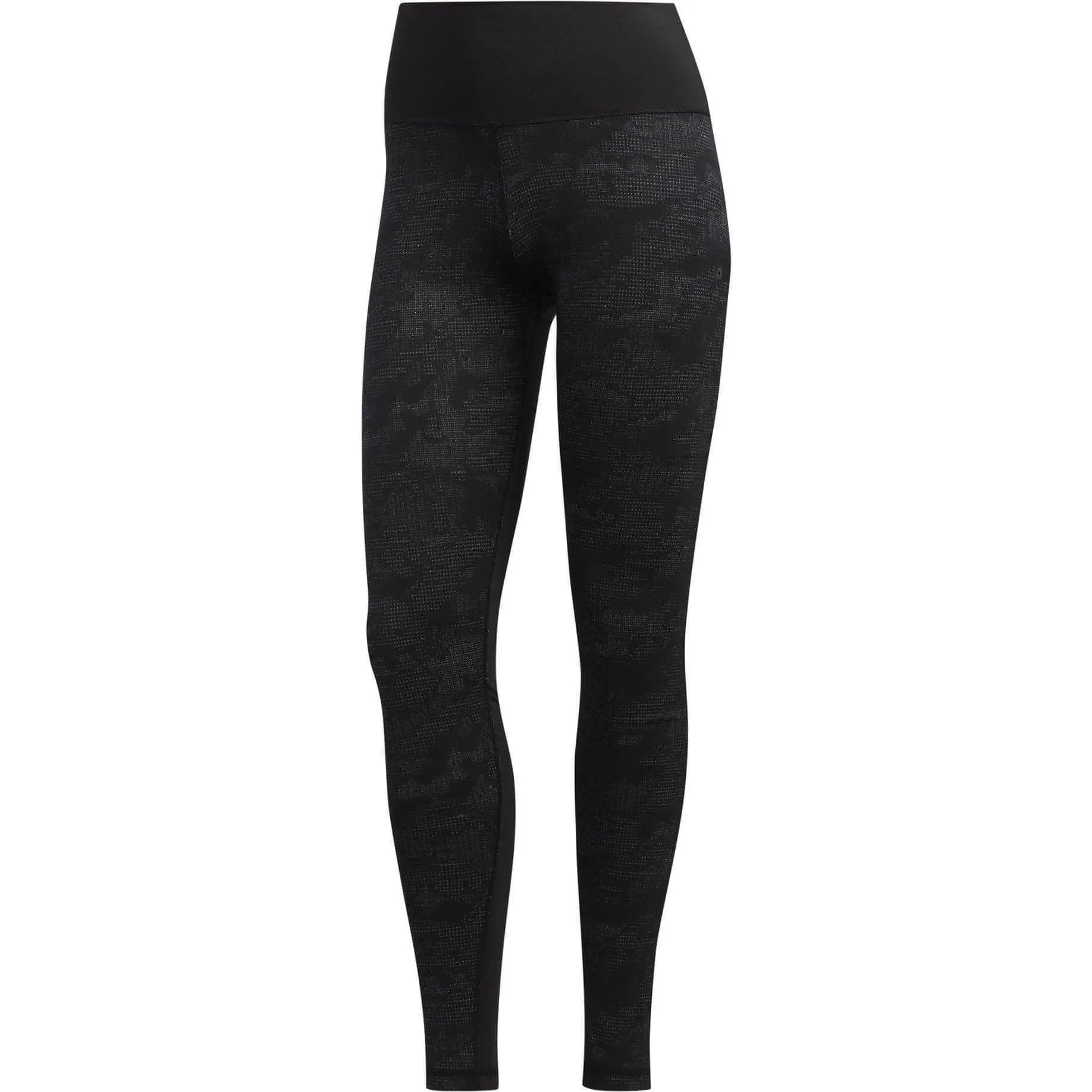 adidas Believe This Jacquard High Rise Womens Long Training Tights - Black