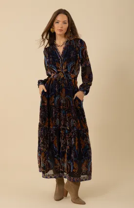 Alexa Velvet Burnout Maxi Dress