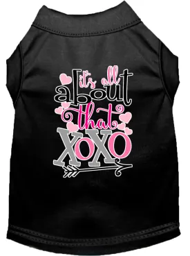 All About That Xoxo Screen Print Dog Shirt Black Xs