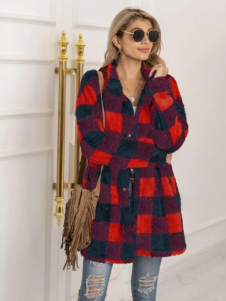 Autumn Buffalo Plaid Pattern Coat