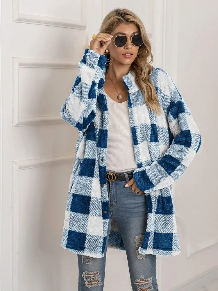 Autumn Buffalo Plaid Pattern Coat