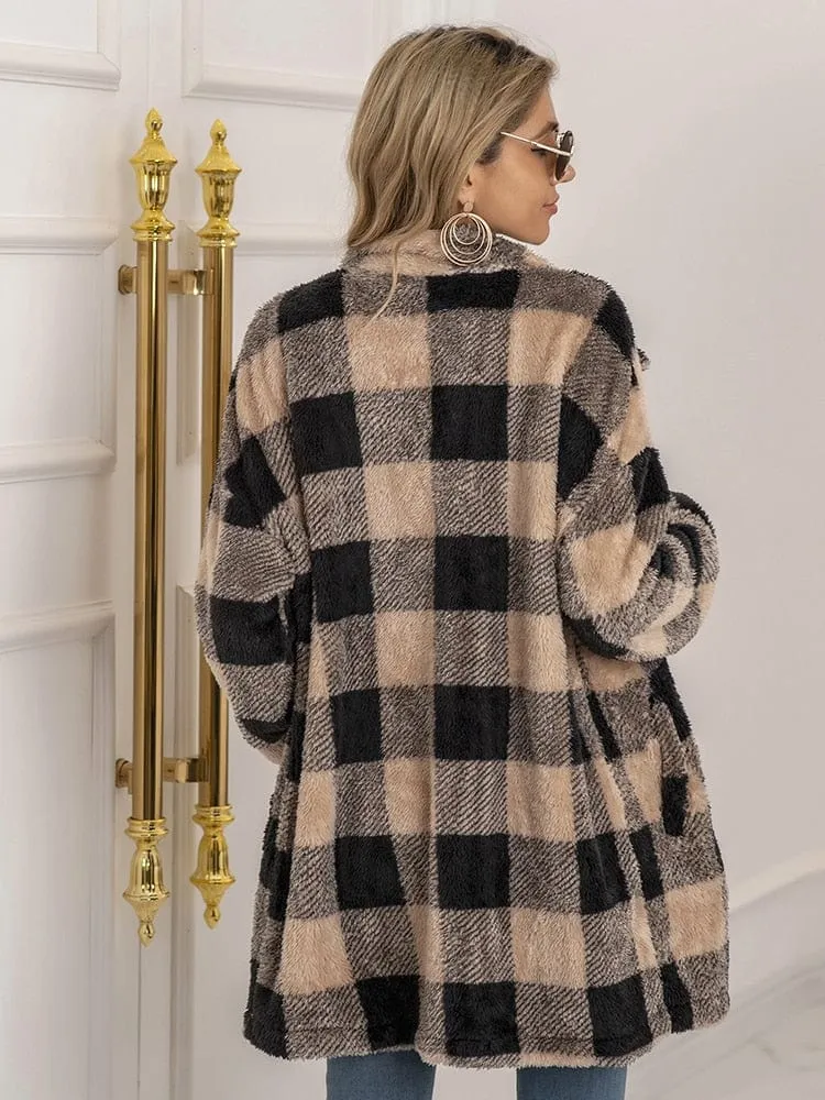 Autumn Buffalo Plaid Pattern Coat