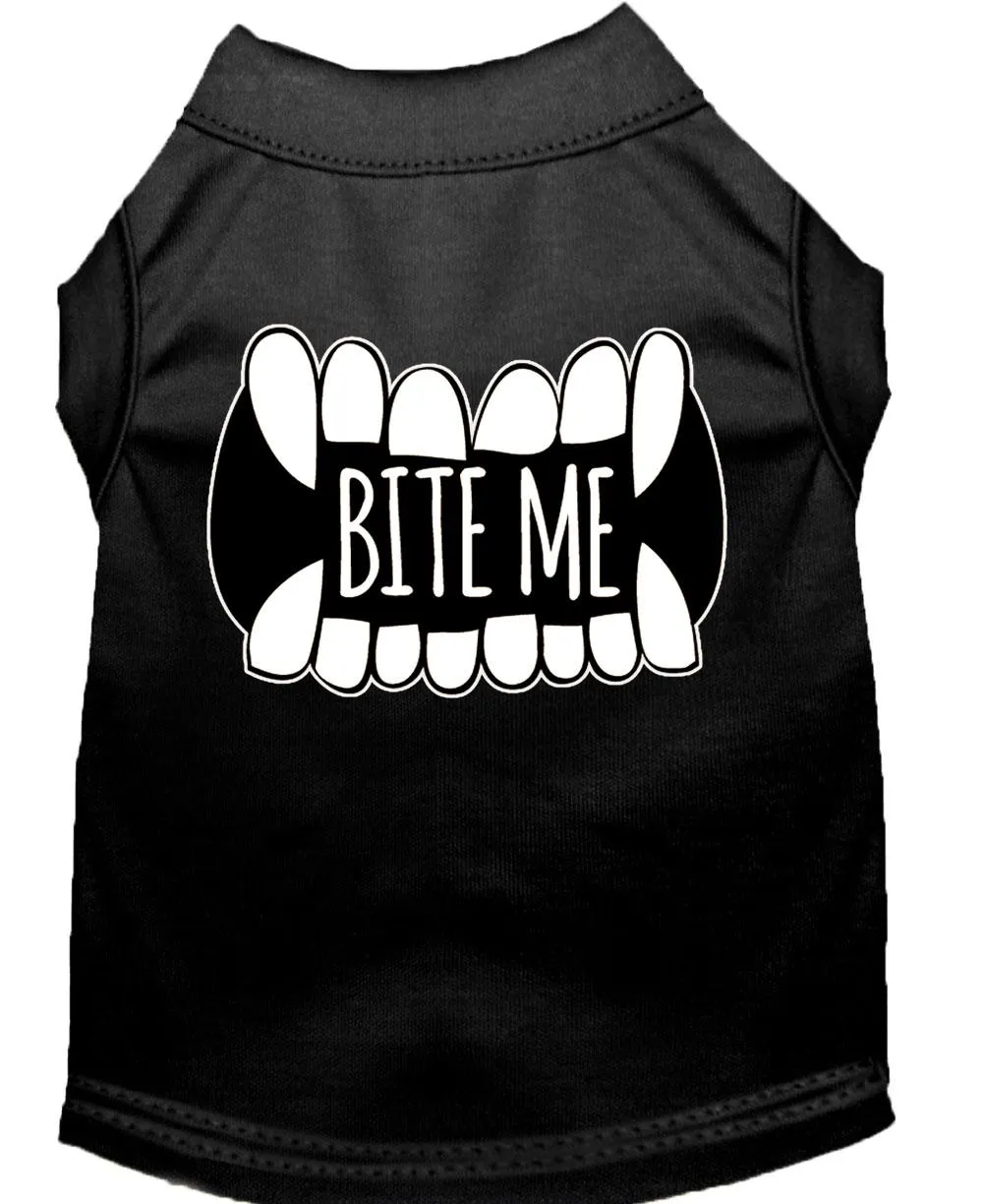 Bite Me Screen Print Dog Shirt Black Xl (16)