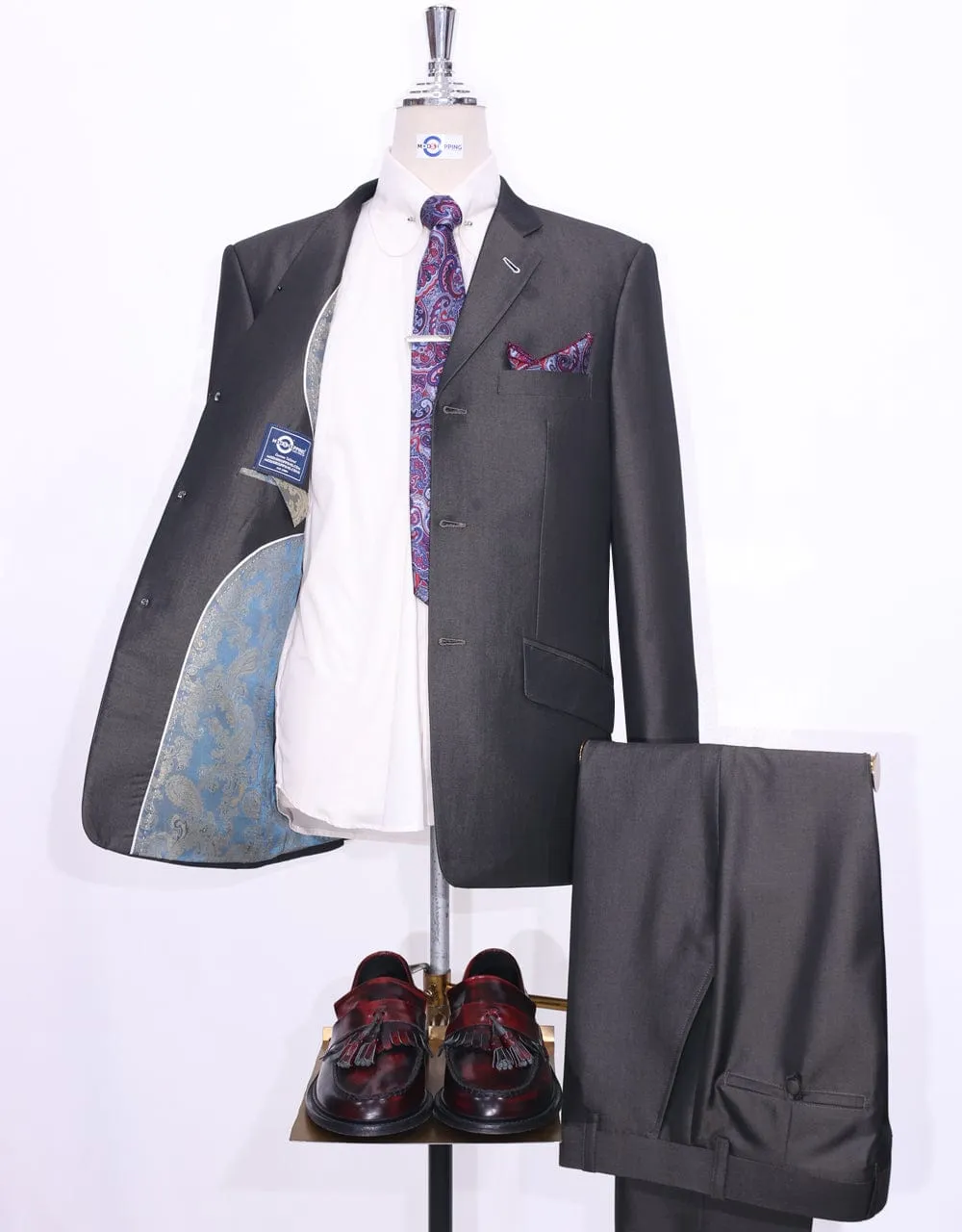 Black and  Grey Two Tone Suit