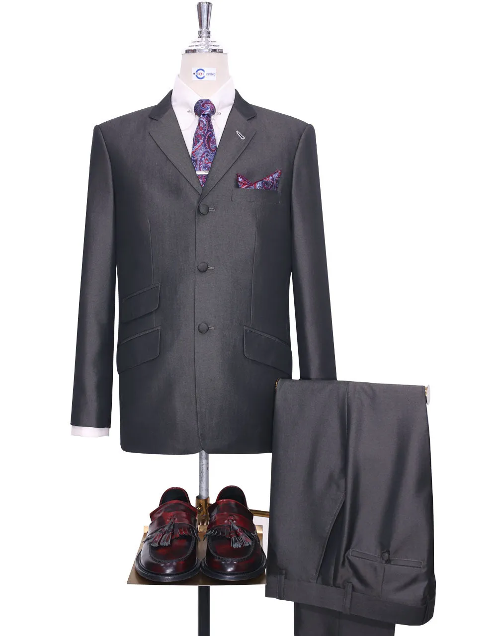 Black and  Grey Two Tone Suit