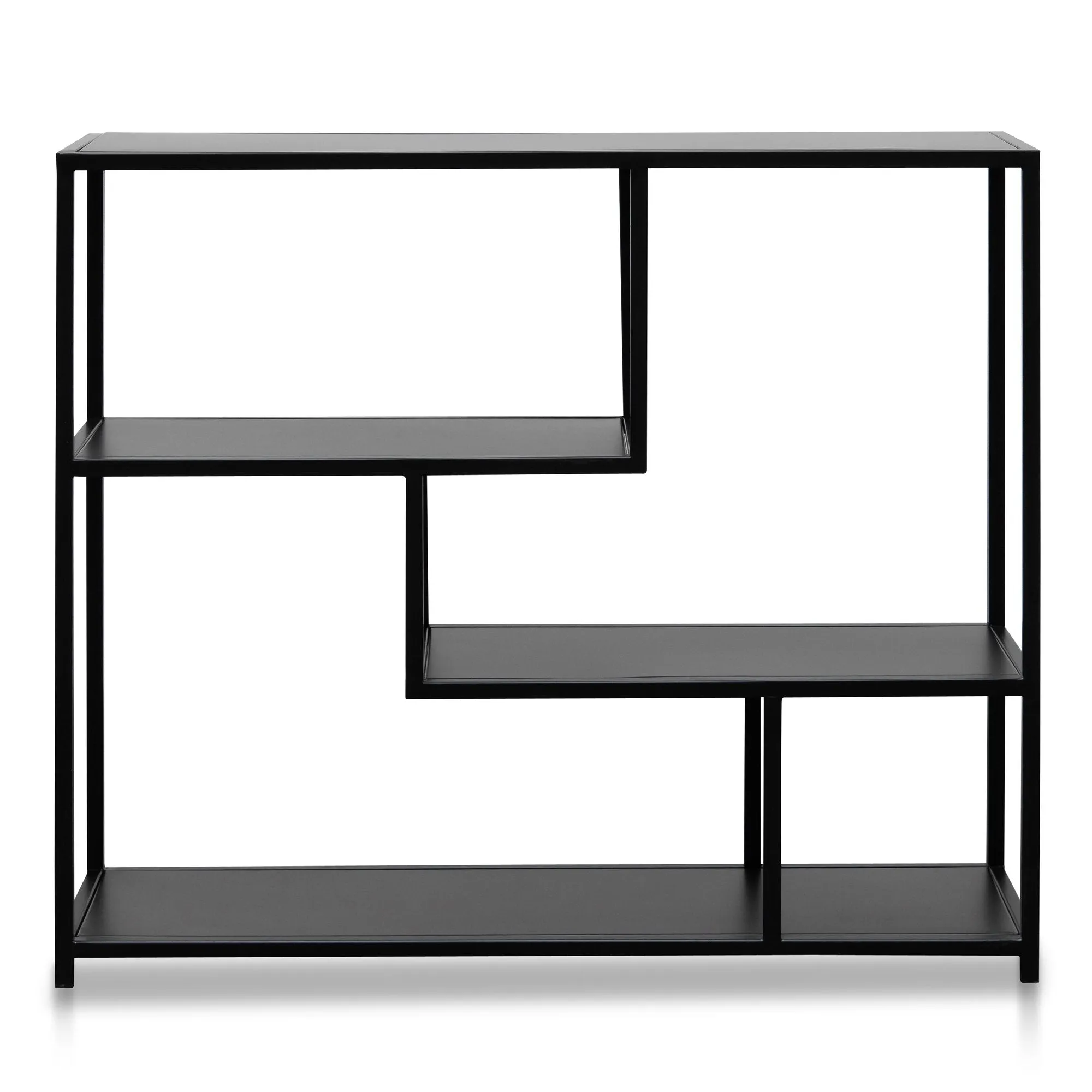 Black Metal Industrial Shelving Unit