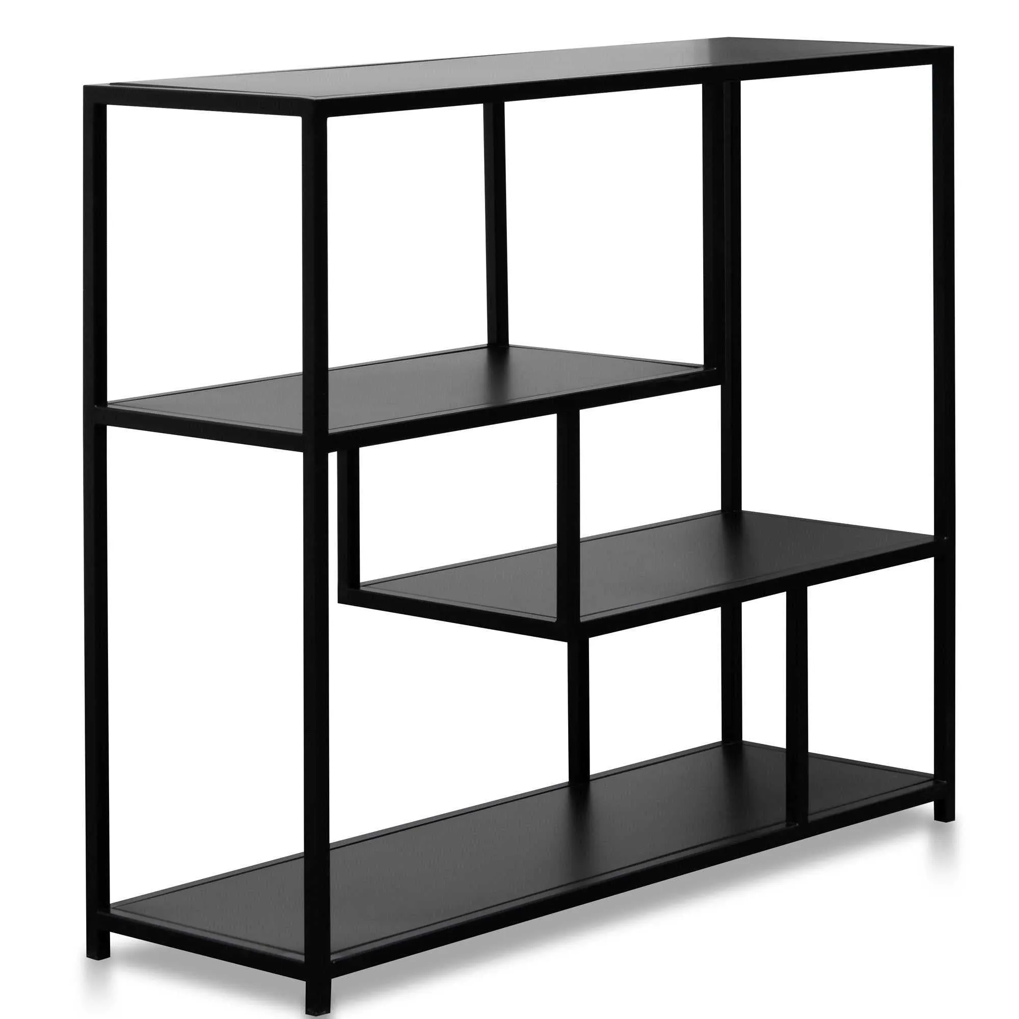 Black Metal Industrial Shelving Unit