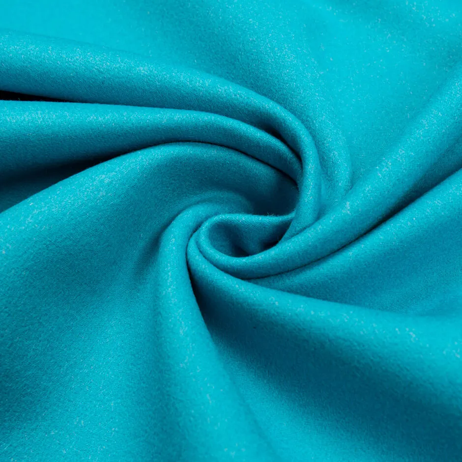 Blue & Turquoise Double Faced Wool & Cashmere