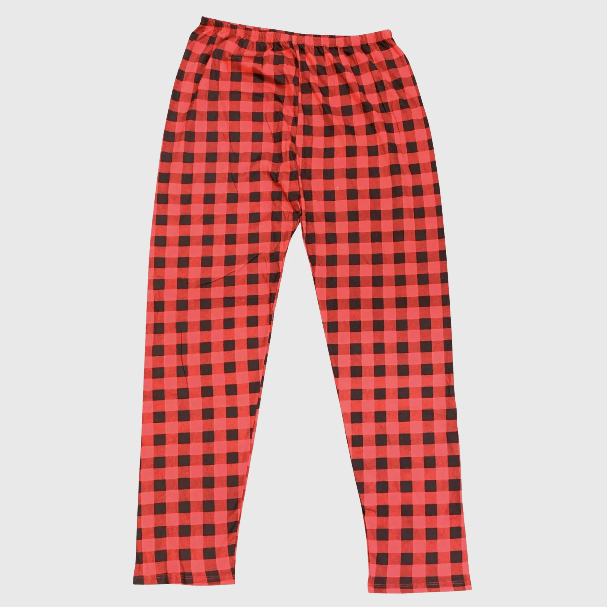 Buffalo Plaid Red Pajama Bottom Adult