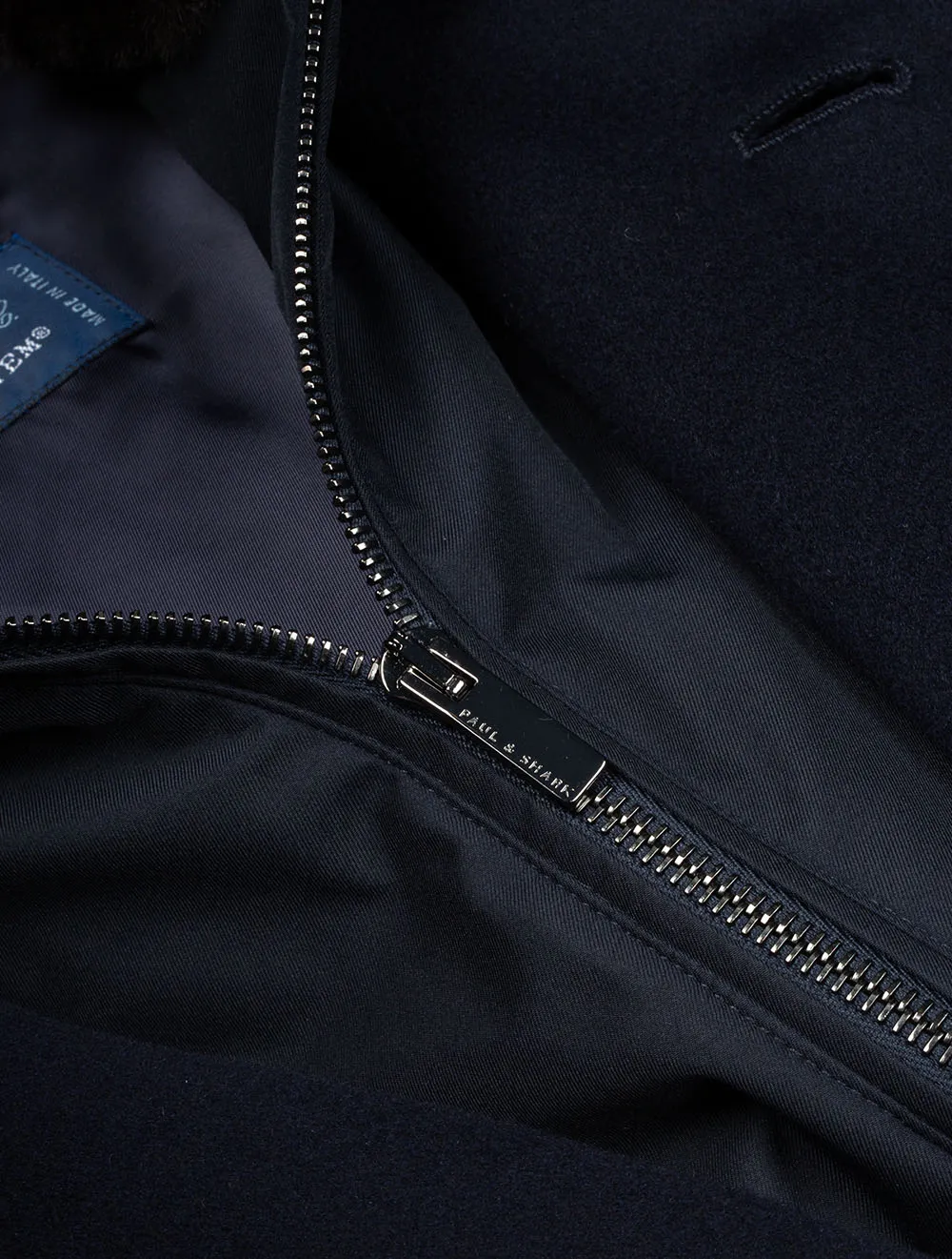 Cashmere Loropiana Strom System Coat Navy