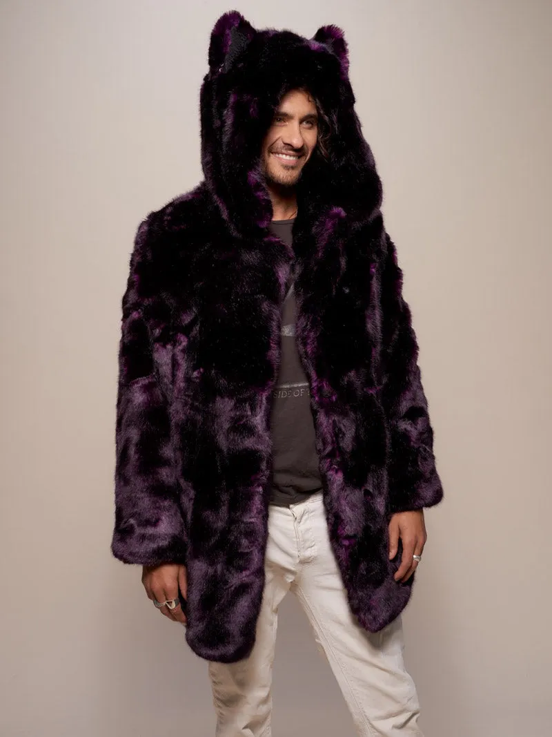 Classic Men's Faux Fur Coat | Midnight Wolf