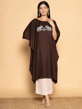 Coffee Rayon Long-Kaftan - Gaja