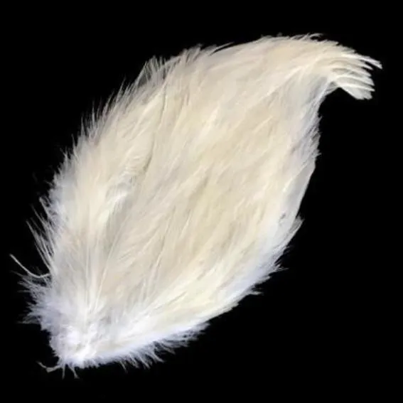 Coque Hackle Feather Pad - Ivory