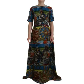 Dolce & Gabbana Sicilian Elegance Long Silk Dress