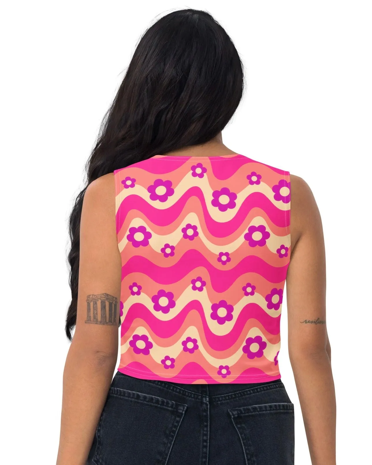 Flower Power Pink Crop Top