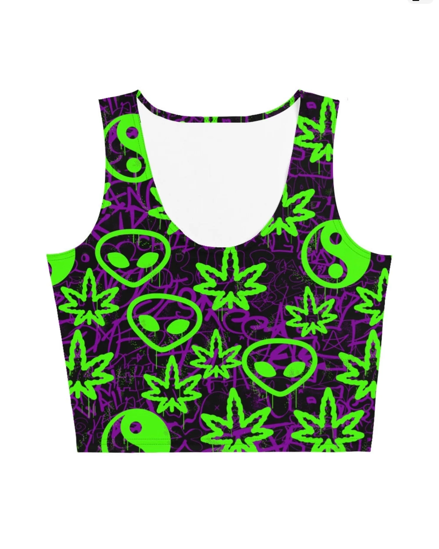 Ganja Graffiti Crop Top