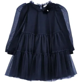 Girls Navy Tulle Dress