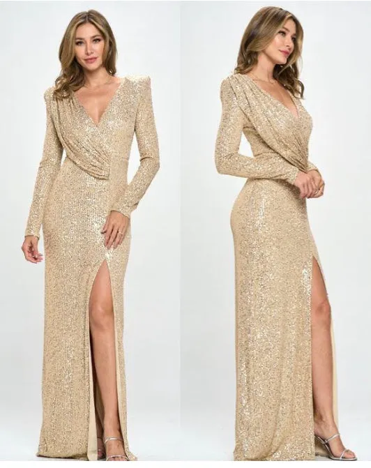 Gold Sequin Gown