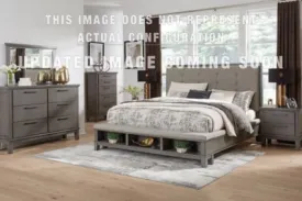 Hallanden Queen Panel Bed with Storage with Mirrored Dresser, Chest and 2 Nightstands