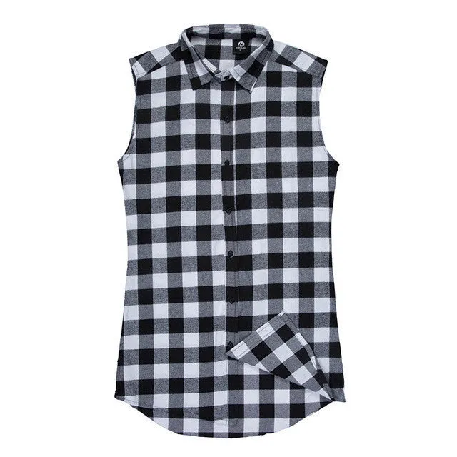 Hip hop clothing tyga mens fashion camisa masculina swag plaid shirts sleeveless side gold zipper man extended mens dress shirt