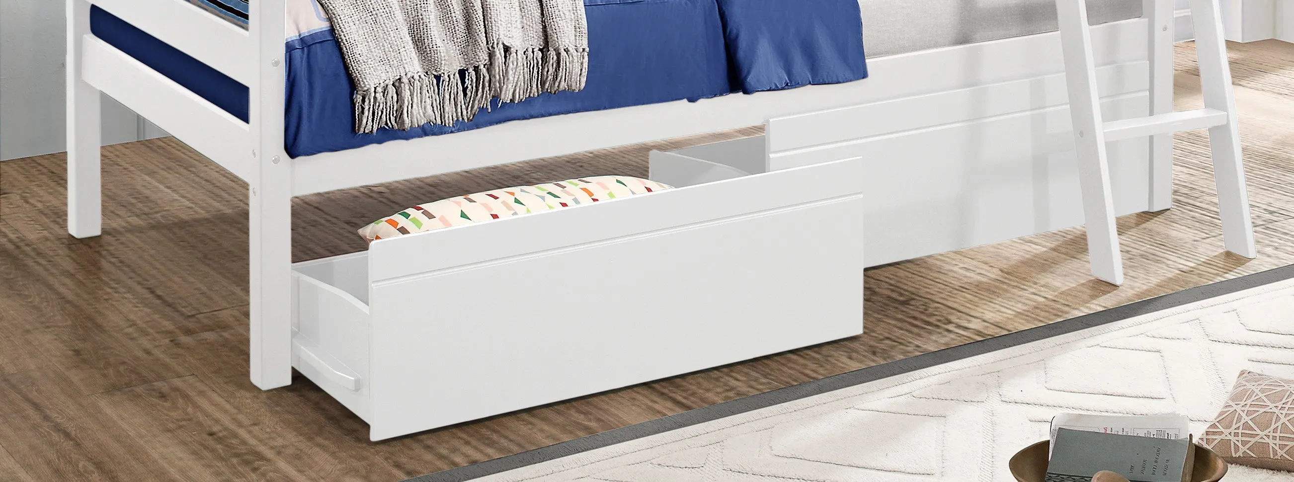 Houlten Bunk Bed Drawers - White