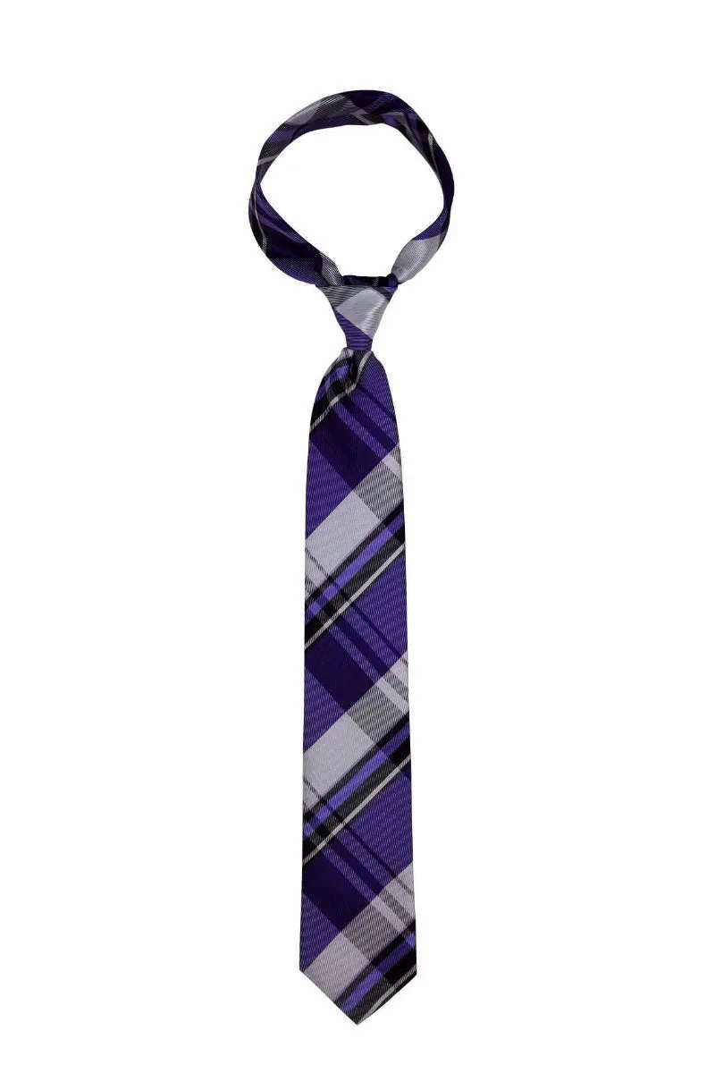 Indigo Plaid Tie