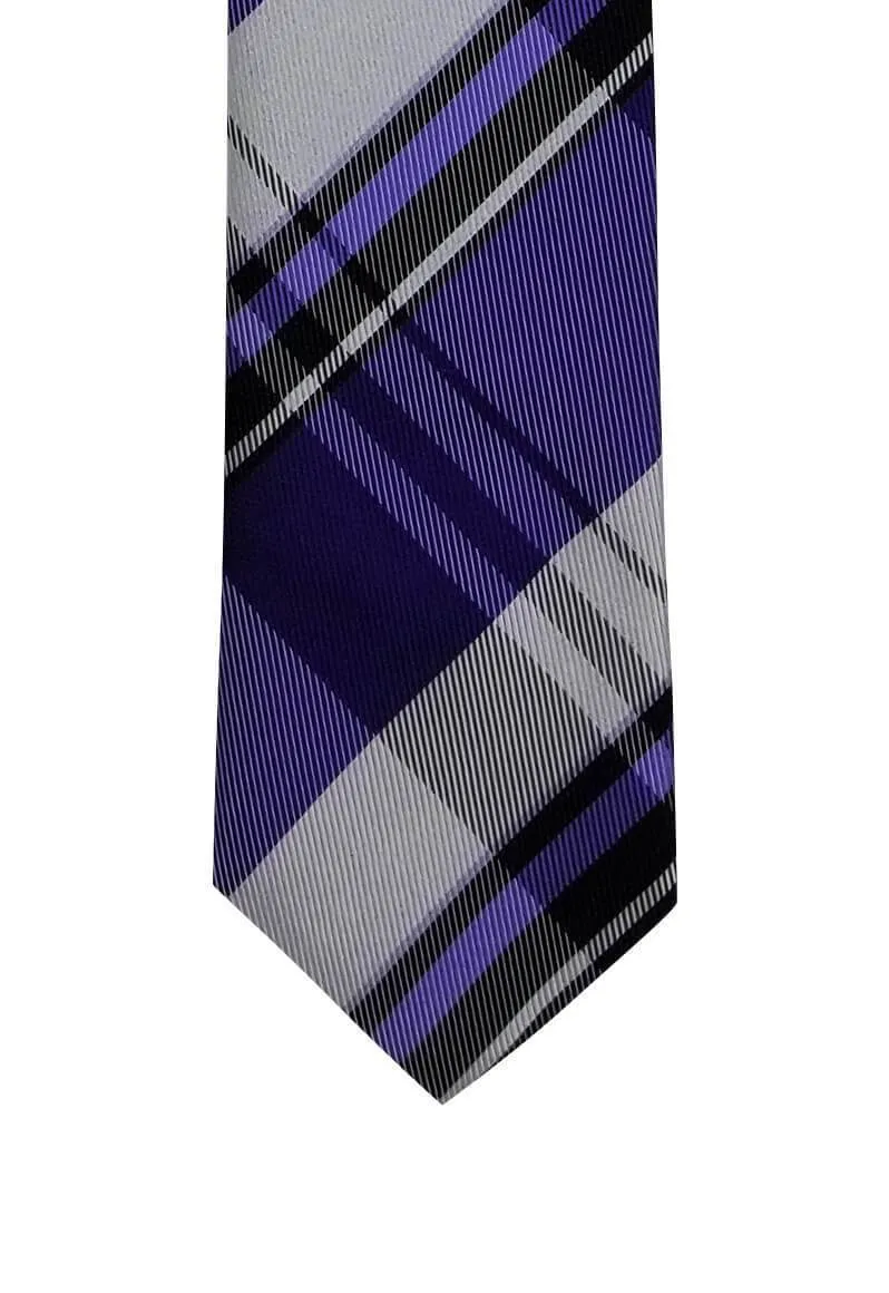 Indigo Plaid Tie