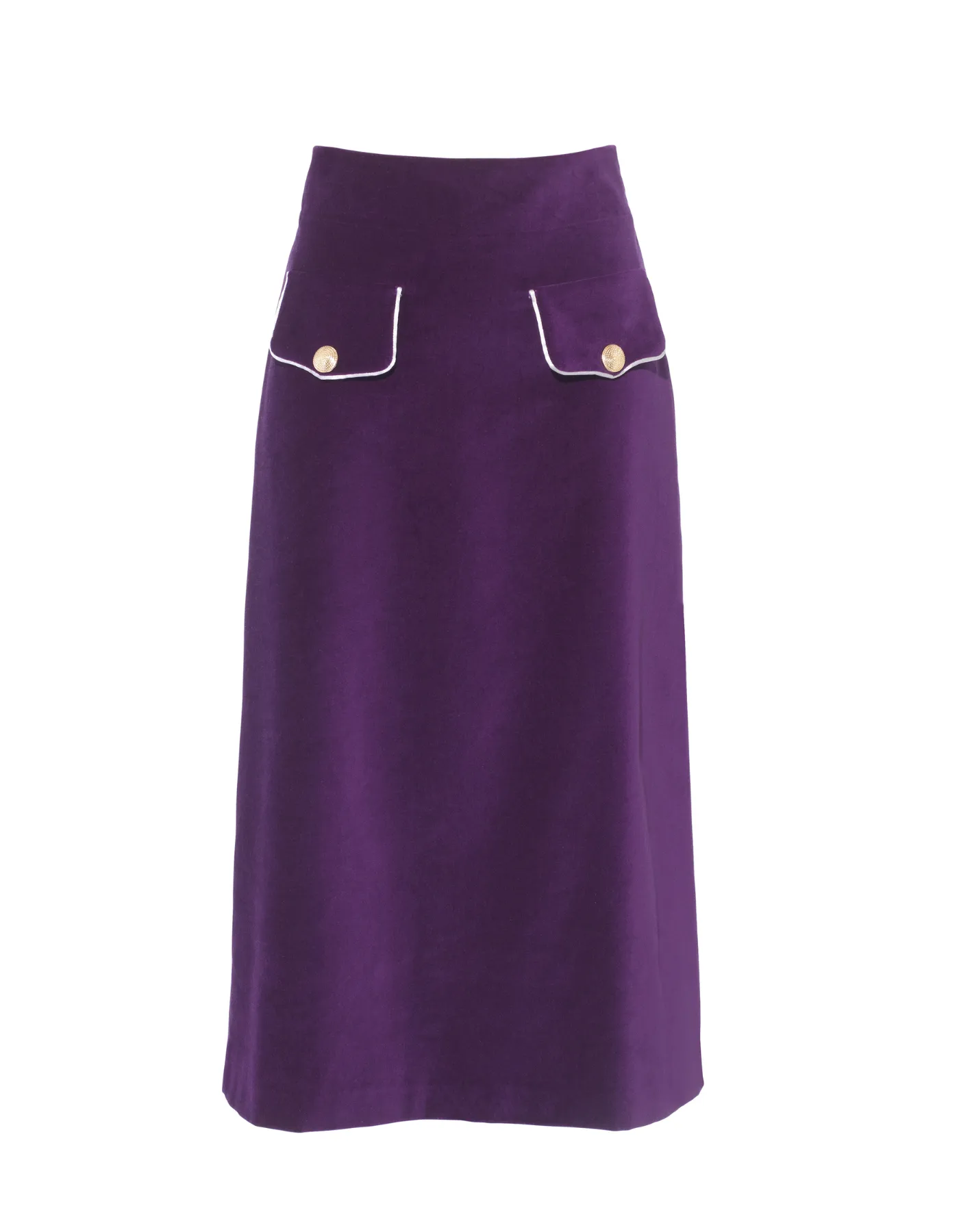 Iona Dark Purple Velvet Skirt