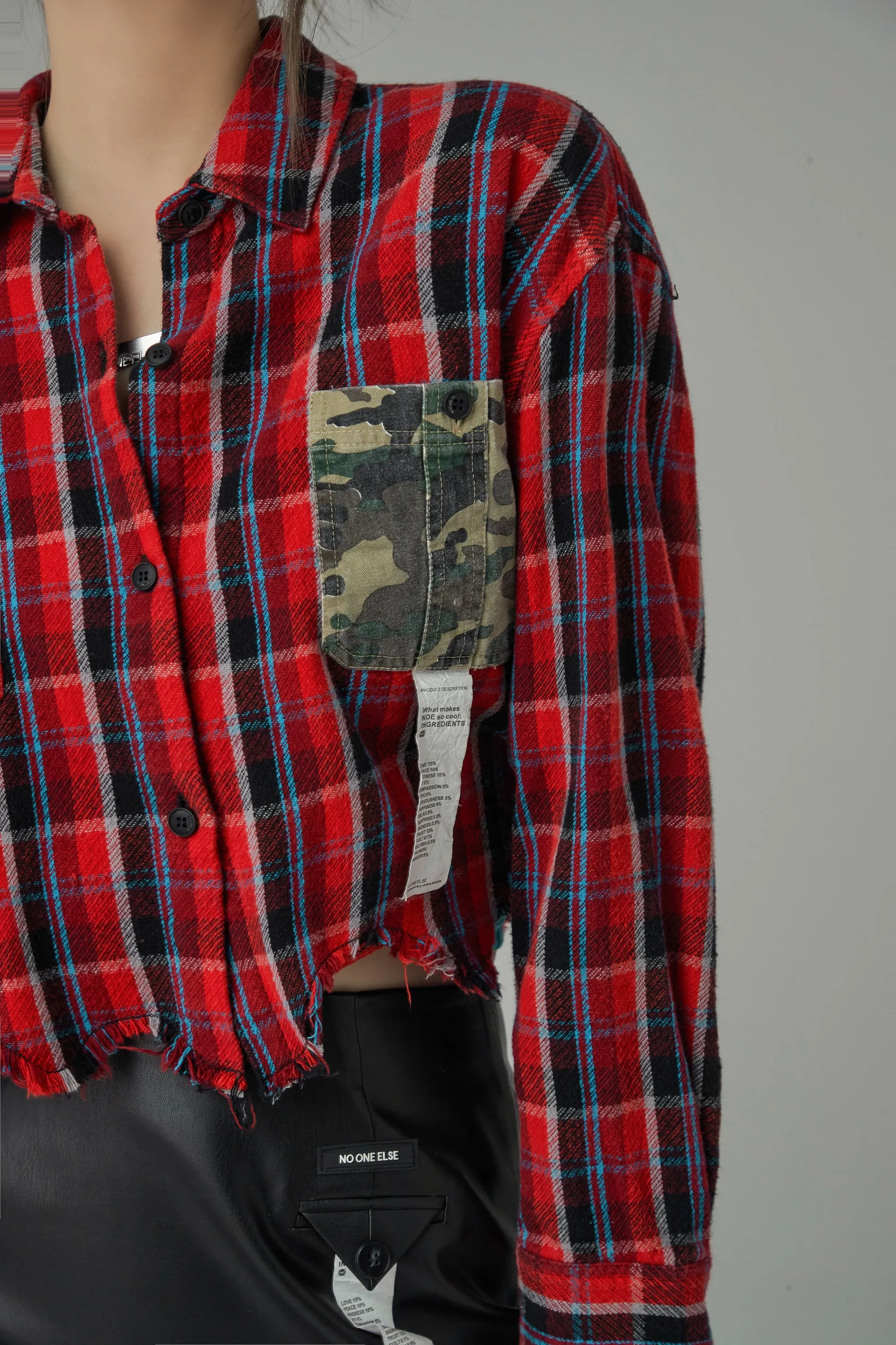 It Always Matter Plaid Cropped Shirt