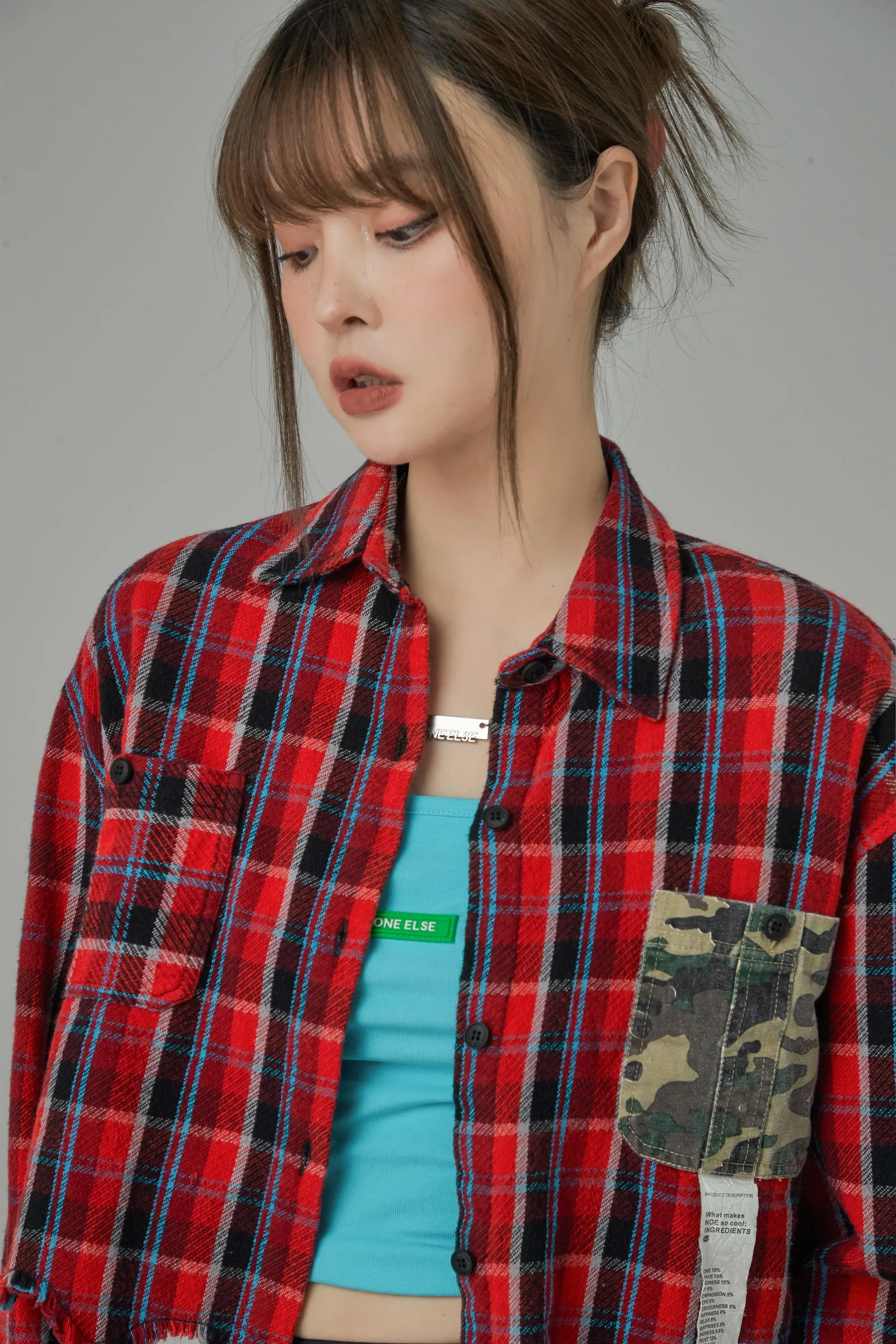 It Always Matter Plaid Cropped Shirt