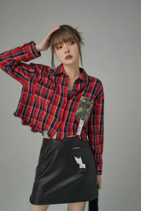 It Always Matter Plaid Cropped Shirt