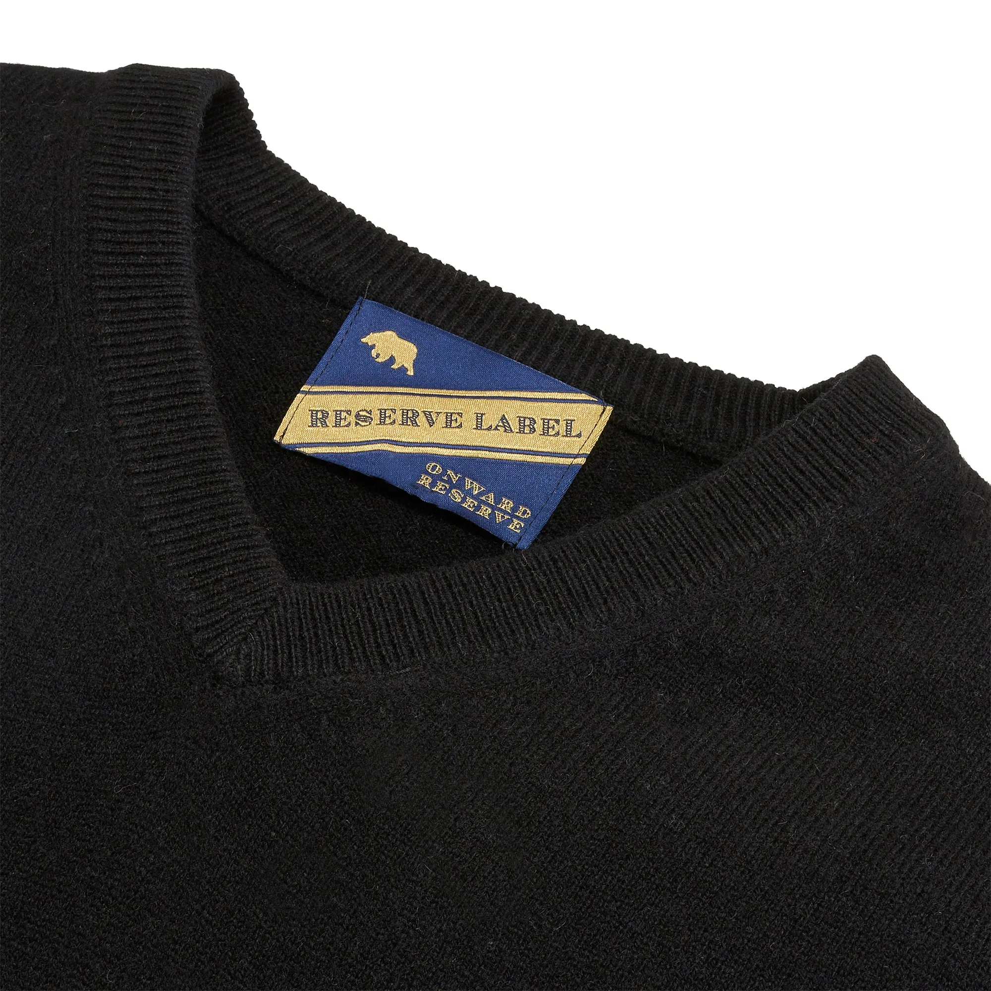 James Cashmere V Neck- Black