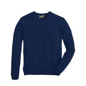 James V-Neck Cashmere Sweater - Collegiate Blue