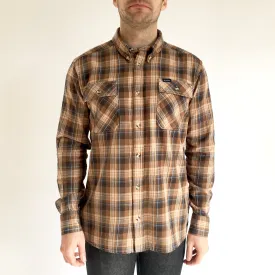 Khaki plaid button down shirt