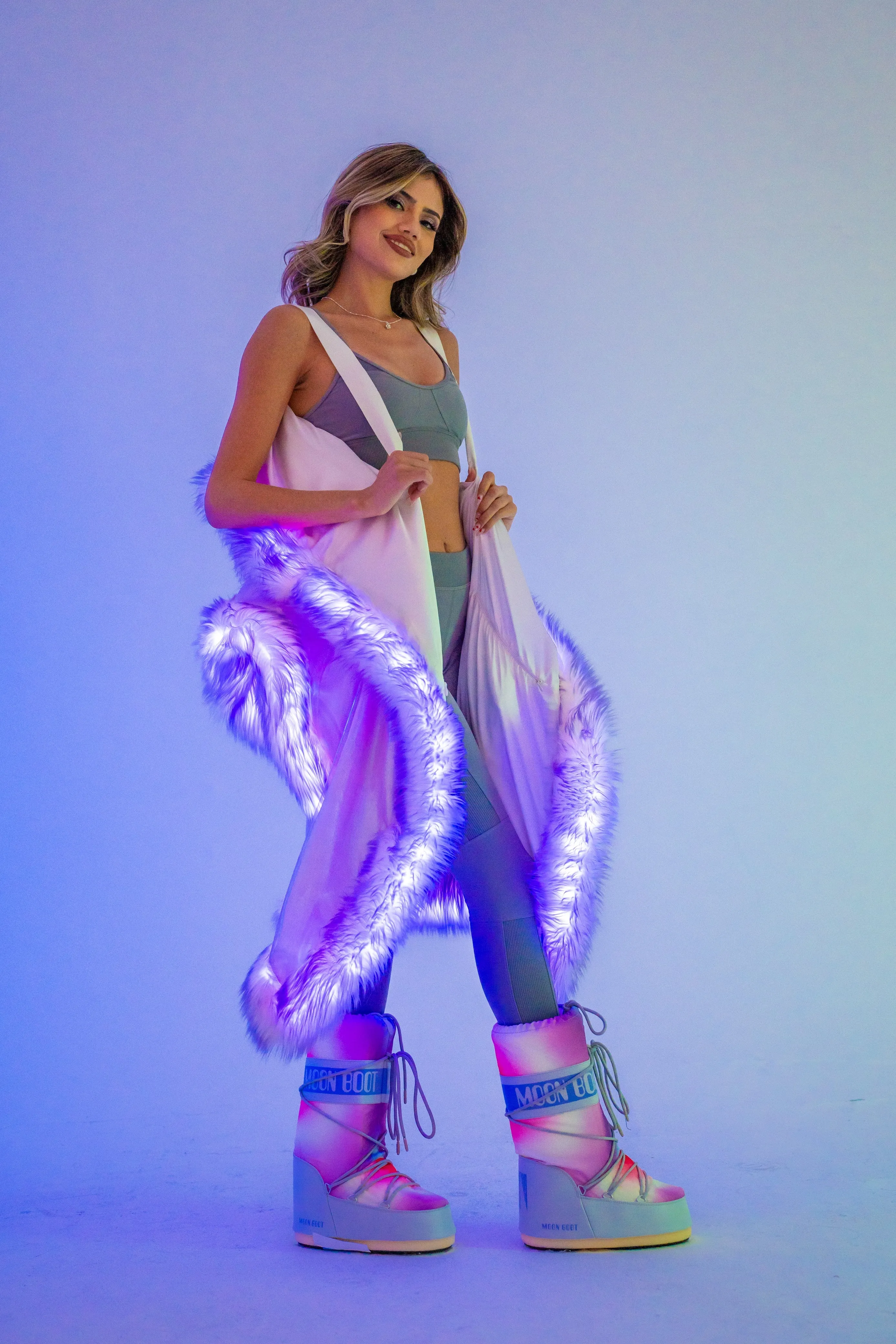 LED Sheer Magic Kimono in "Lilac"