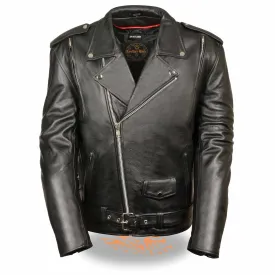 Men’s Vented Black M/C jacket w/ Side Lace