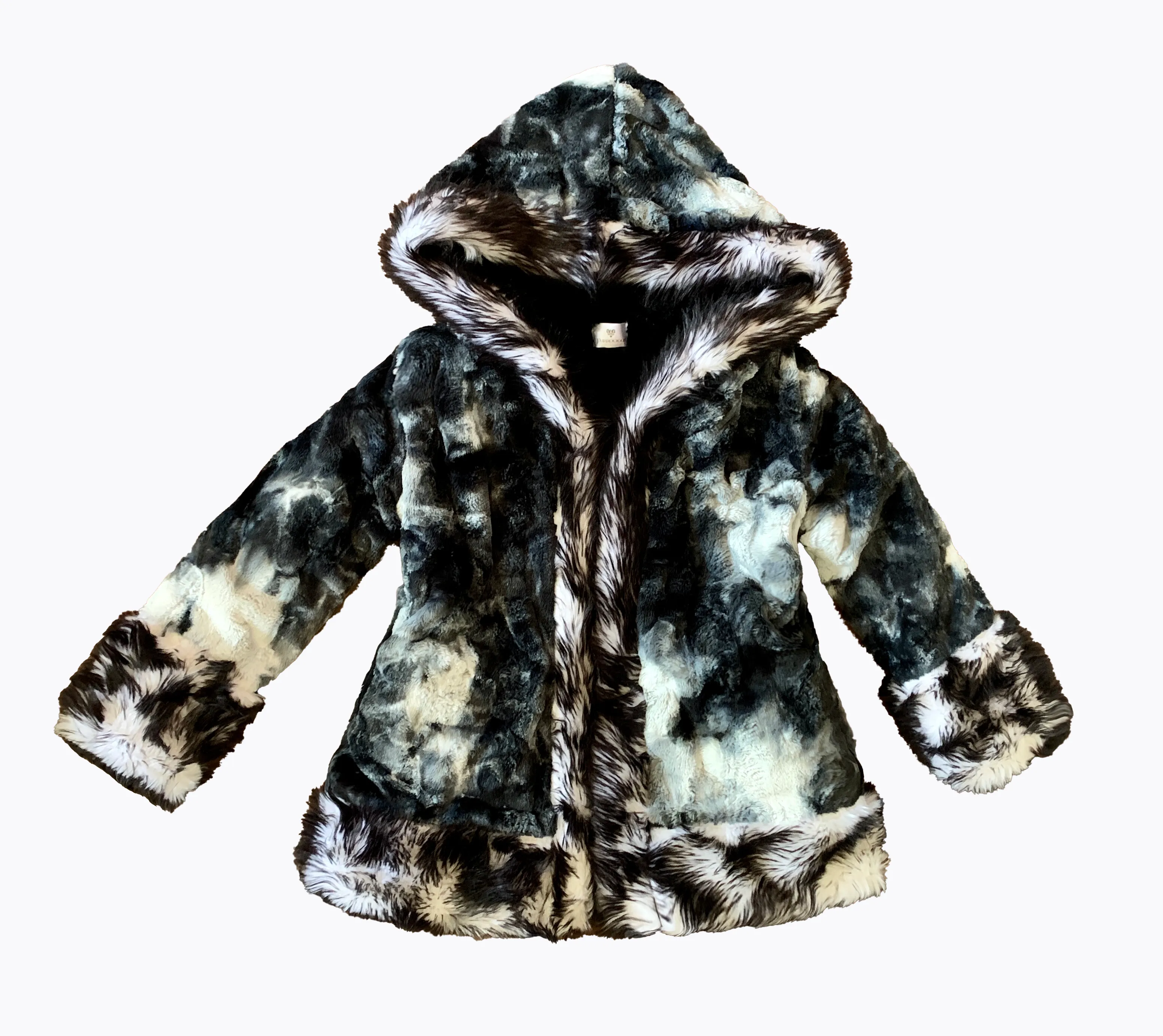 Men's Wizard Coat in "Black & White Tie Dye"