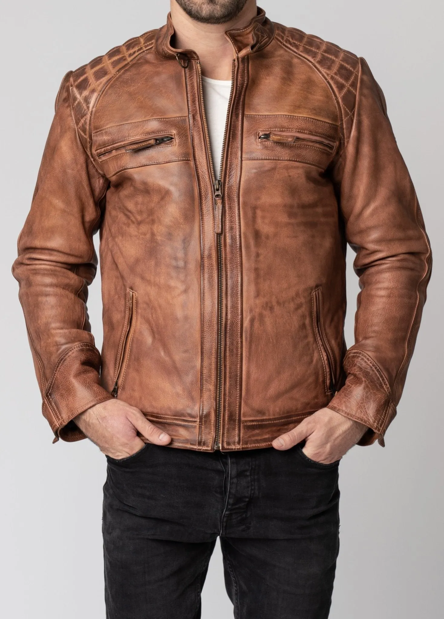 Merla Moto - Blackbird - Men's Pembrey Leather Jacket