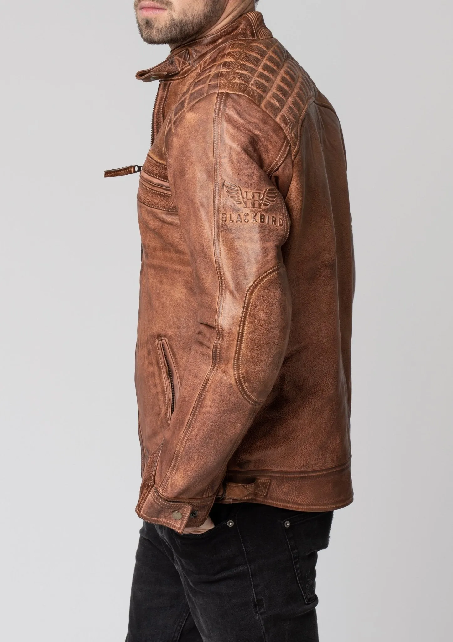 Merla Moto - Blackbird - Men's Pembrey Leather Jacket