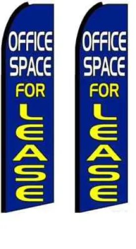 Office Space Fore Lease Two (2) Swooper Feather Flag Complete Sets With Pole And Ground Spike