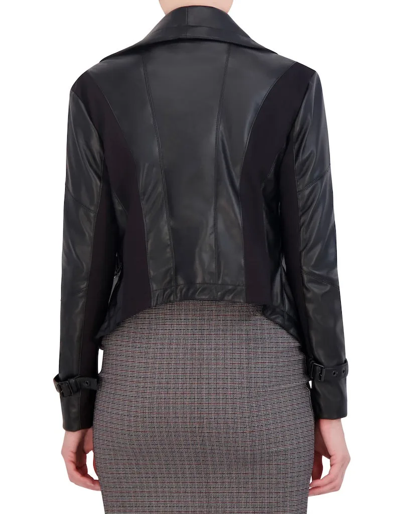 Ookie & Lala Butter Vegan Leather Drape Jacket