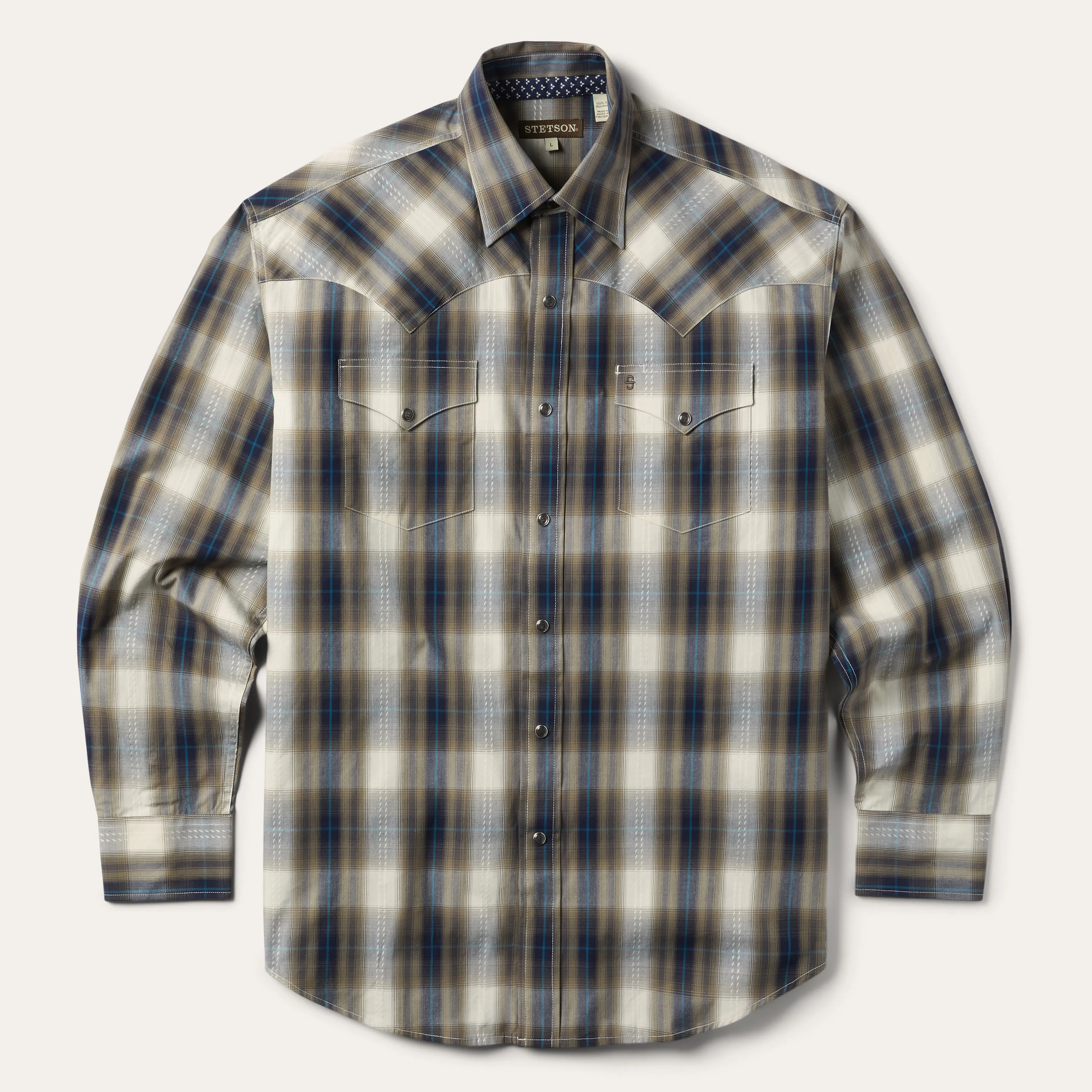 Ranch Plaid Dobby Western Shirt