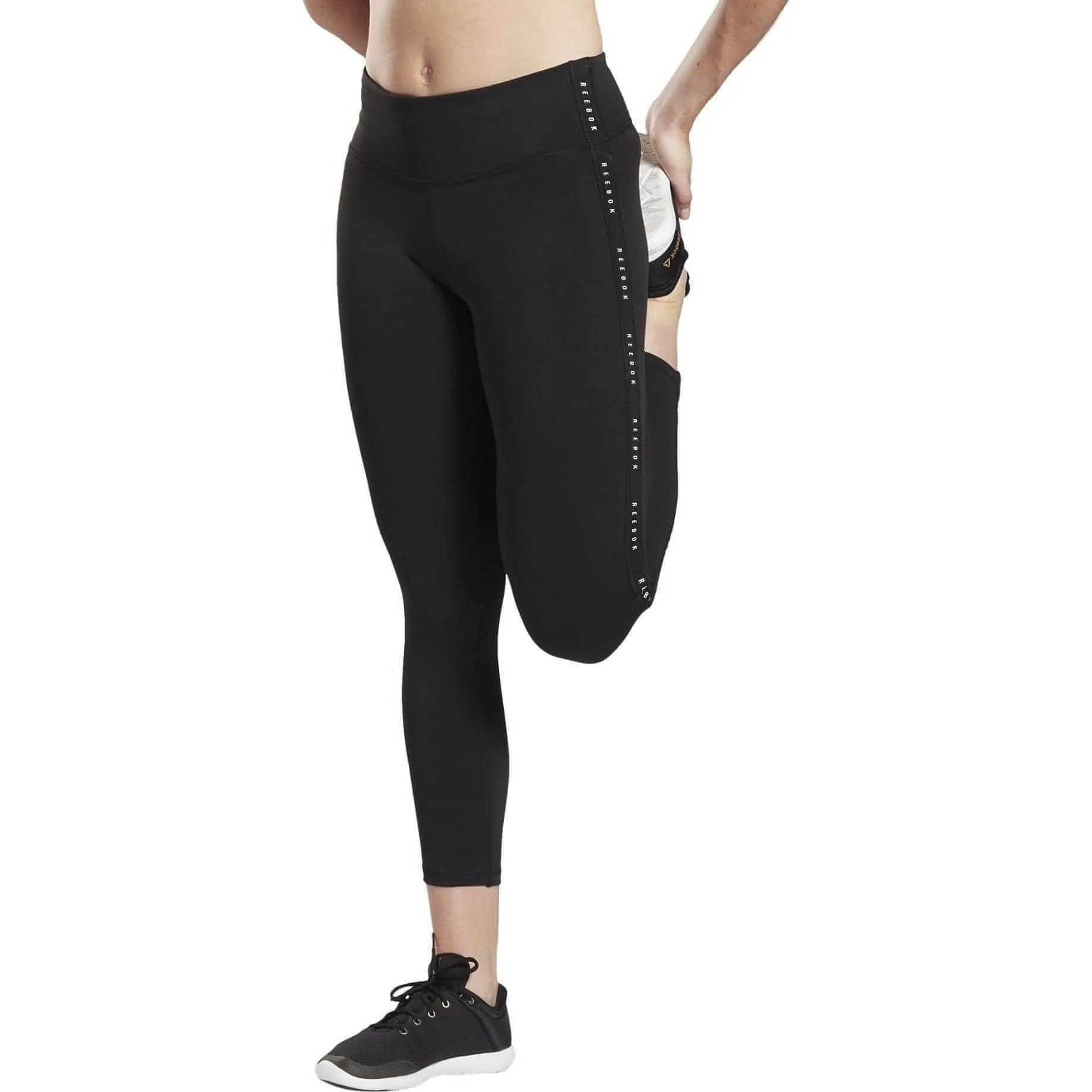 Reebok Studio Lux 2.0 High Rise Womens 7/8 Training Tights - Black