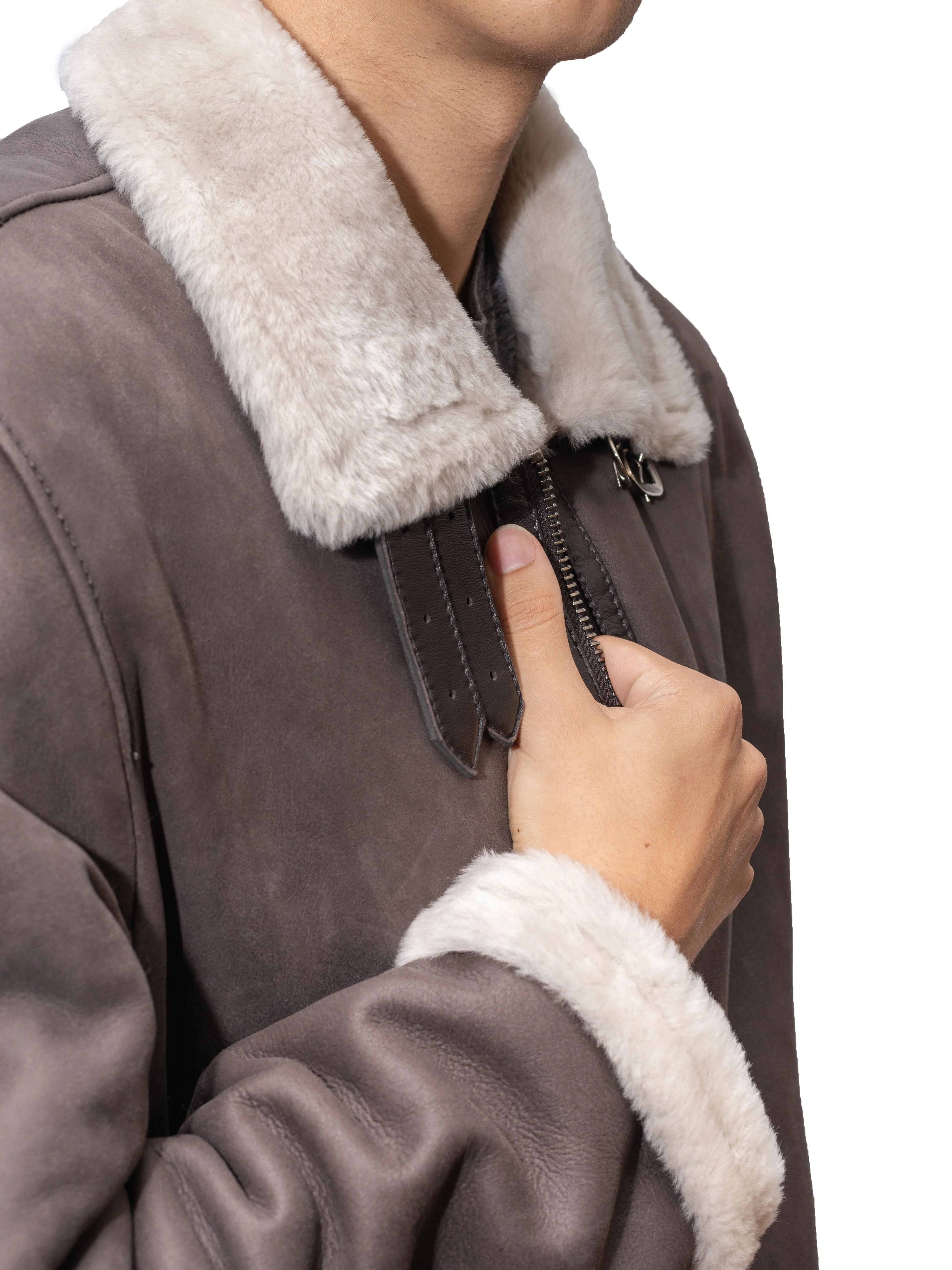 Shearling Jacket - Dark Brown