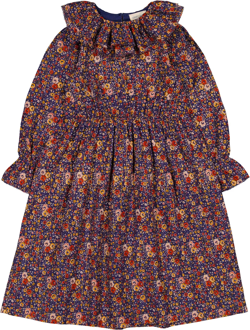 Songe indigo romantic flower dress by Louis Louise