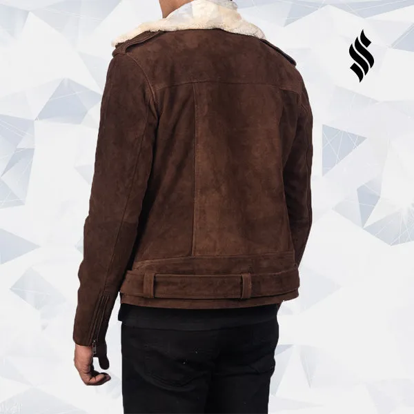 Suede Shearling Leather Jacket