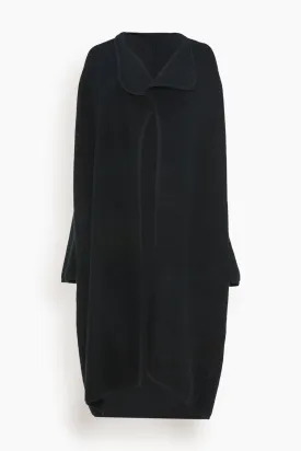 Tamara Draped Duster Coat in Black